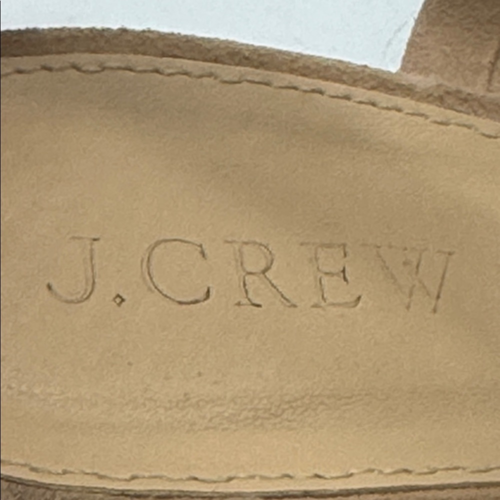 J. Crew Tan Suede Strappy Block Heel Sandals Size 7 MCH9551C - Picture 7 of 8
